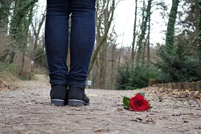 él junto a una rosa queriendo dejarme