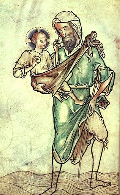 San Cristóbal con el niño Jesús